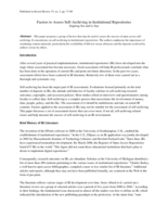 Factors to Assess Self-Archiving in Institutional Repositories