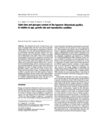 Lipid class and glycogen content of the lugworm Abarenicola pacifica in relation to age, growth rate and reproductive condition