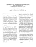 Online instrumentation and feedback directed optimization of Java