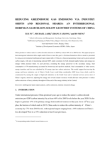 Reducing Greenhouse Gas Emissions via Industry Shifts and Regional Shares: An Interregional Dorfman-Samuelson-Solow Leontief Systems of China