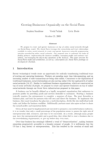 Growing Businesses Organically on the Social Farm