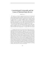 Constitutional Crossroads and the Canon of Rational Basis Review