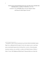 Judicial relations between England and the Papacy before the Reformation: an appeal to the Rota, 1511-1514