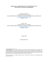 Capital asset accounting policies under GASB Statement No. 34: Characteristics, antecedents, and implications