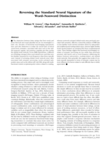 Reversing the Standard Neural Signature of the Word–Nonword Distinction