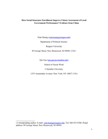 Does social insurance enrollment improve citizen assessment of local government performance? Evidence from China