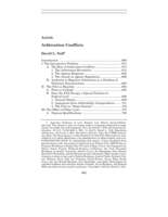 Arbitration conflicts