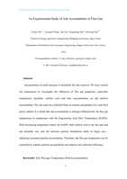 An Experimental Study of Ash Accumulation in Flue Gas