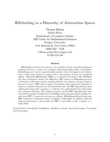 Hillclimbing in a hierarchy of abstraction spaces
