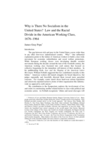 Why Is There No Socialism in the United States?  Law and the Racial Divide in the American Working Class, 1676-1964