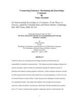 Countering Enclosure: Reclaiming the Knowledge Commons