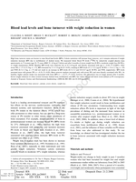 Blood lead levels increase, but remain in normal range with severe weight reduction.