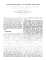Collaborative management of global directories in P2P systems