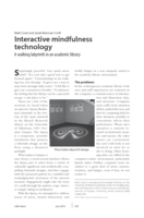 Interactive mindfulness technology: A walking labyrinth in an academic library
