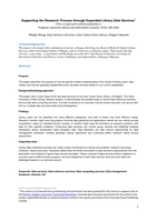 Supporting the research process through expanded library data services