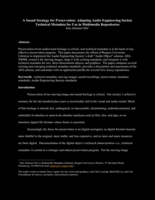 A Sound Strategy for Preservation: Adapting Audio Engineering Society Technical Metadata for Use in Multimedia Repositories