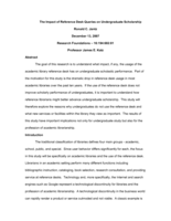 The Impact of Reference Desk Queries on Undergraduate Scholarship