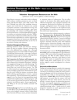 Volunteer Management Resources on the Web