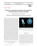 Plankton community properties determined by nutrients and size-selective feeding