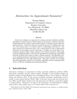 Abstraction via approximate symmetry