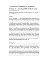 Deterministic separation of suspended particles in a reconfigurable obstacle array