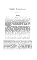 The New Conflicts Law