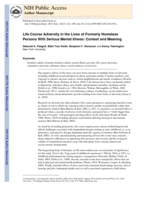Life course adversity in the lives of formerly homeless persons with serious mental illness: context and meaning