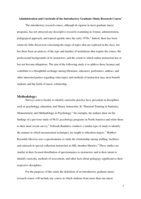 Administration and Curricula of the Introductory Graduate Music Research Course