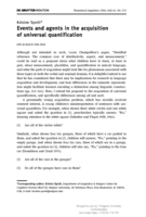 Events and agents in the acquisition of universal quantification