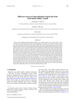 Differences between Nonprecipitating Tropical and Trade Wind Marine Shallow Cumuli