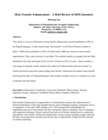 Heat transfer enhancement - a brief review of 2018 literature
