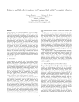 Points-to and Side-effect Analyses for Programs Built with Precompiled Libraries