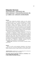 Austeridad, sintaxis no-discursiva y microprocesos en la obra de Coriún Aharonián