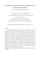 Heat Transfer and Thermodynamic Processes in Coal-Bearing Strata Under Spontaneous Combustion Condition