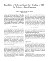 Feasibility of Software-Based Duty Cycling of GPS for Trajectory-Based Services