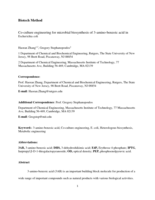 Co-culture engineering for microbial biosynthesis of 3-amino-benzoic acid in Escherichia coli