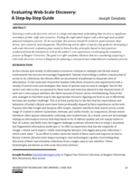 Evaluating Web-Scale Discovery Services: A Step-by-Step Guide