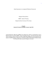 Infant Expressions in an Approach/Withdrawal Framework