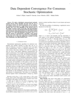 Data dependent convergence for consensus stochastic optimization