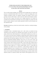 Internationalization in the information age: A new era for places, firms, and international business networks?