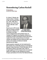 Remembering Carlton Rochell
