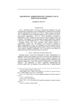 Abandoning Administrative Common Law in Mortgage Bankers