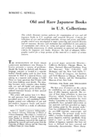 Old and Rare Japanese Books in U.S. Collections