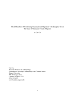 What is the Impact of Transnational Migration on Family Life? Women's Comparisons of Internal and International Migration in a Small Town in Ghana