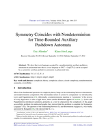 Symmetry Coincides with Nondeterminism for Time-Bounded Auxiliary Pushdown Automata