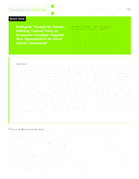 Ecological therapy for cancer: Defining tumors utilizing an ecosystem paradigm suggests new opportunities for novel cancer treatments