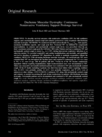 Duchenne muscular dystrophy: continuous noninvasive ventilatory support prolongs survival