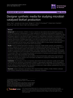 Designer synthetic media for studying microbial-catalyzed biofuel production
