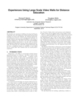 Experiences Using Large Scale Video Walls for Distance Education