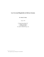 Law-Governed Regularities in Software Systems